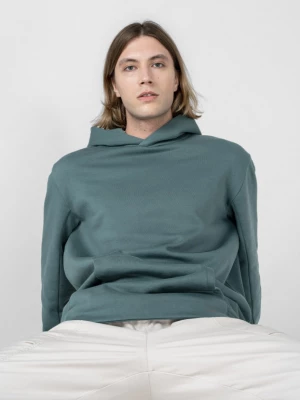 Bluza oversize z kapturem męska - oliwkowa OUTHORN