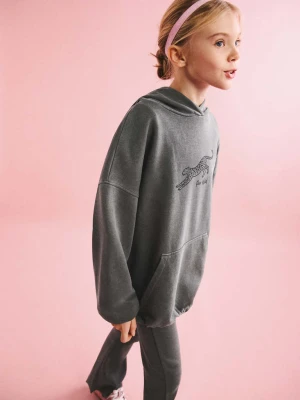 Bluza oversize z nadrukiem antracytowy - Dzieci - lata - MANGO KIDS