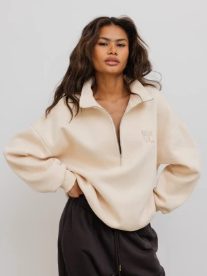 Zdjęcie produktu Bluza oversize z zamkiem w kolorze BISQUIT - STATE Marsala
