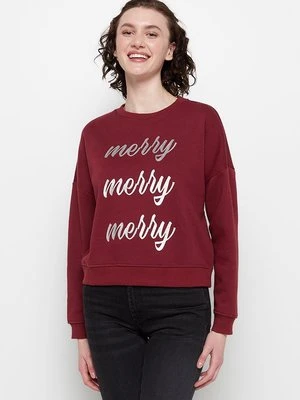 Bluza Pieces bordowy