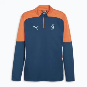 Bluza piłkarska męska PUMA Neymar Jr Creativity 1/4 Zip Top ocean tropic/hot heat