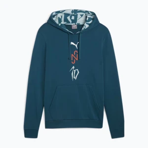 Bluza piłkarska męska PUMA Neymar JR Creativity Logo Hoody ocean tropic/turquoise surf