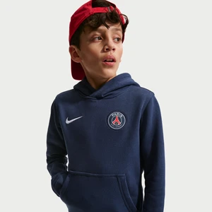 Bluza piłkarska z kapturem dla dużych dzieci (chłopców) Nike Paris Saint-Germain Club - Niebieski