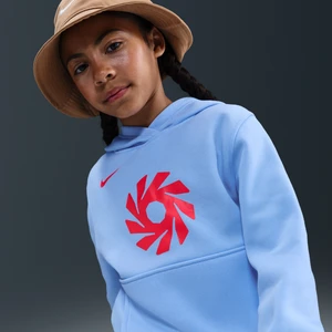 Bluza piłkarska z kapturem dla dużych dzieci Erling Haaland Club Fleece - Niebieski Nike