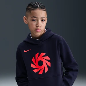 Bluza piłkarska z kapturem dla dużych dzieci Erling Haaland Club Fleece - Niebieski Nike