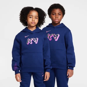 Bluza piłkarska z kapturem dla dużych dzieci Kylian Mbappé Club Fleece - Niebieski Nike