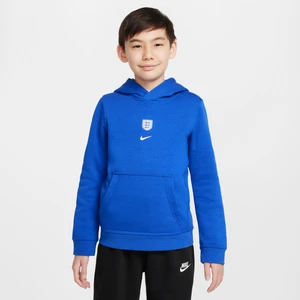 Bluza piłkarska z kapturem dla dużych dzieci Nike Anglia Club - Niebieski