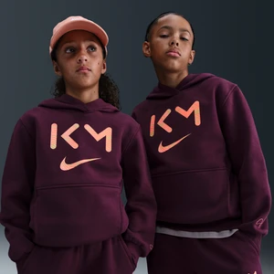 Bluza piłkarska z kapturem dla dużych dzieci Nike Dri-FIT Kylian Mbappé Club Fleece - Czerwony