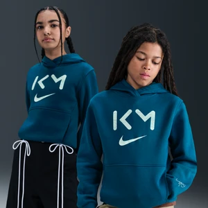 Bluza piłkarska z kapturem dla dużych dzieci Nike Dri-FIT Kylian Mbappé Club Fleece - Niebieski