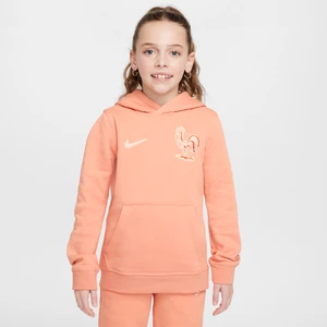 Bluza piłkarska z kapturem dla dużych dzieci Nike FFF Club - Pomarańczowy