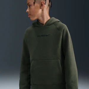 Bluza piłkarska z kapturem nierozpinana dla dużych dzieci Nike Paris Saint-Germain Air - Zieleń