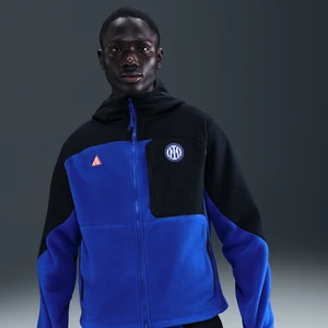 Bluza piłkarska z kapturem zapinana na zamek Nike ACG Inter Mediolan „Wolf Tree” Plus SE - Czerń