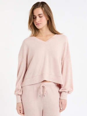 Zdjęcie produktu Bluza piżamowa z dekoltem V Etam rose givre