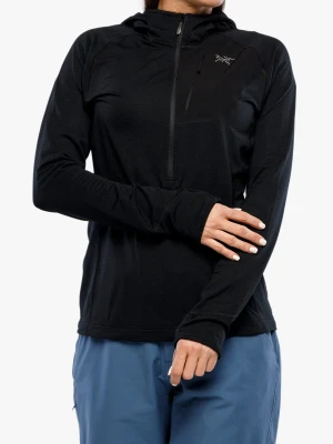 Bluza polarowa damska Arcteryx Delta Half Zip Hoody - black