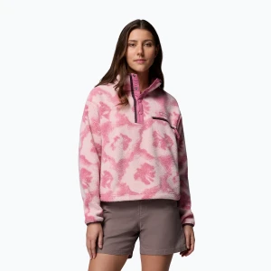 Bluza polarowa damska Columbia Helvetia II Printed Cropped Half Snap rosette/sprayflower