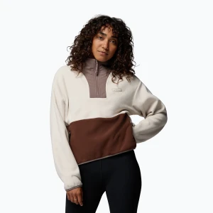Bluza polarowa damska Columbia Sequoia Grove II Half Zip Fleece dark stone / tobacco / iron Beżowy