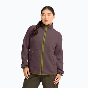 Bluza polarowa damska Jack Wolfskin Lite Curl Full Zip sheer plum Fioletowy