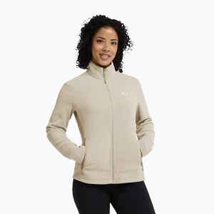 Bluza polarowa damska Jack Wolfskin Taunus 100 Full Zip oyster Beżowy