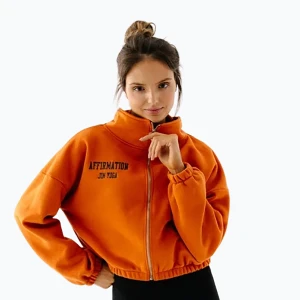 Bluza polarowa damska JOYINME Zip Flow Sweatshirt pumpkin spice Pomarańczowy