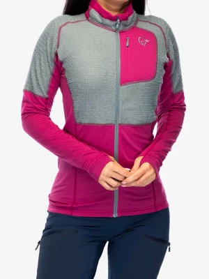 Bluza polarowa damska Norrona Lyngen Alpha90 Jacket - festival fuchsia