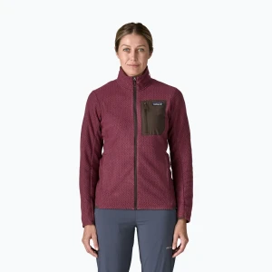 Bluza polarowa damska Patagonia R1 Air berry fig Bordowy