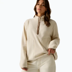 Bluza polarowa damska Regatta Frankie Half Zip light vanilla / mocha Beżowy