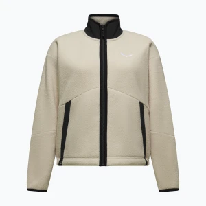 Bluza polarowa damska Salewa Fanes Full Zip Oatmeal Biały