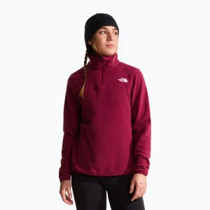 Bluza polarowa damska The North Face Glacier Fleece 1 / 4 Zip burgundy crush Bordowy