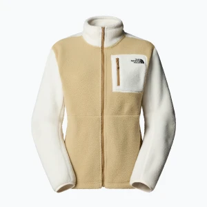 Bluza polarowa damska The North Face Yumiori Full Zip khaki stone/white dune