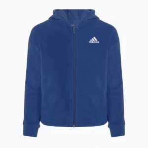 Bluza polarowa dziecięca adidas Future Icons Primegreen 3-Stripes Full-Zip Hooded royal blue/white