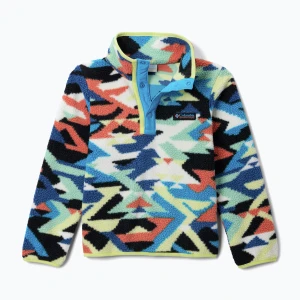 Bluza polarowa dziecięca Columbia Helvetia II Printed Half Snap Fleece compass blue reflections/compass blue