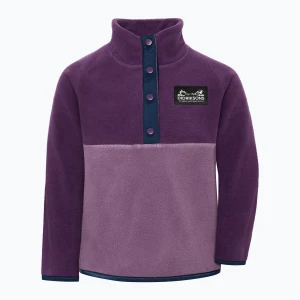 Bluza polarowa dziecięca Didriksons Monte 6 Half Button northen purple Fioletowy
