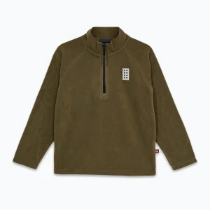 Bluza polarowa dziecięca LEGO Lwsinclair 702 dark khaki Zielony
