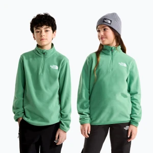 Bluza polarowa dziecięca The North Face Teen Glacier 1 / 4 Zip dimmed algae Zielony