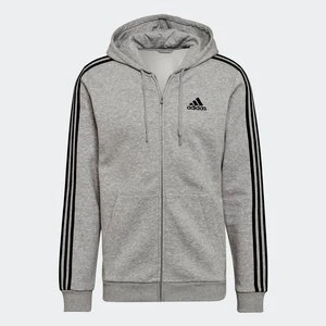 Bluza polarowa Essentials z kapturem i suwakiem na całej długości oraz 3 paskami Adidas