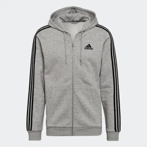 Bluza polarowa Essentials z kapturem i suwakiem na całej długości oraz 3 paskami Adidas