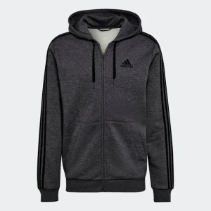 Bluza polarowa Essentials z kapturem i suwakiem na całej długości oraz 3 paskami Adidas