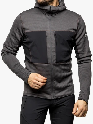 Bluza polarowa męska Berghaus MTN Guide MW Hoody - grey pinstripe/jet black