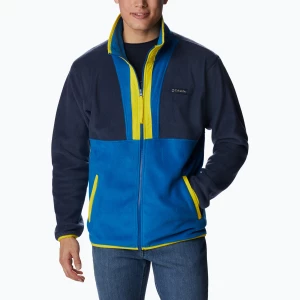 Bluza polarowa męska Columbia Back Bowl Full Zip collegiate navy/brt indigo/laser lemon