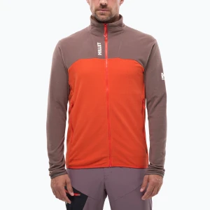 Bluza polarowa męska Millet Ubic Lightgrid pepper / paprika Pomarańczowy
