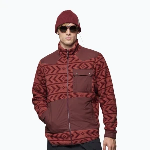 Bluza polarowa męska Norrona Tamok Warm3 cowhide / port Norrøna Bordowy