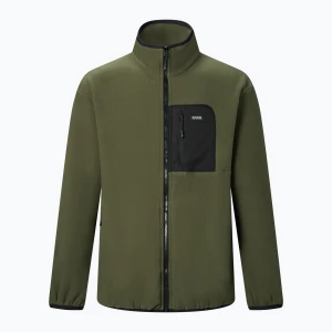 Bluza polarowa męska REGATTA Frankie Full Zip Fleece dark khaki / black Zielony