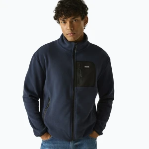 Bluza polarowa męska REGATTA Frankie Full Zip Fleece navy / black Granatowy