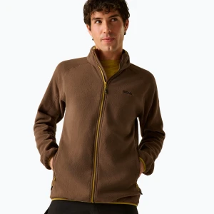 Bluza polarowa męska Regatta Hadfield ground coffee Brązowy