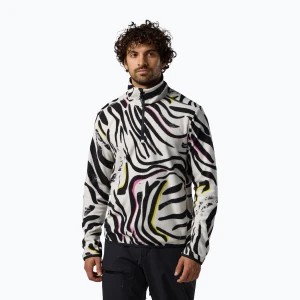 Bluza polarowa męska Rossignol Quarter Zip Fleece savage black Biały