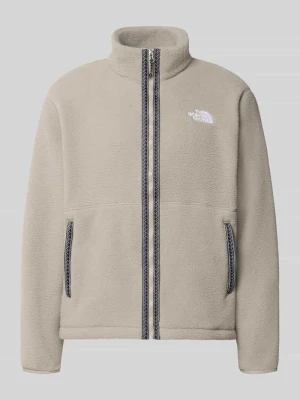 Bluza polarowa o regularnym kroju z wyszywanym logo The North Face Kamienny