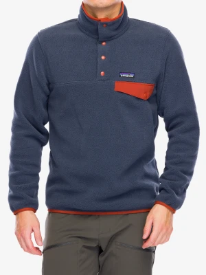 Bluza polarowa Patagonia Lightweight Synch Snap-T Pullover - smolder blue/burnished red