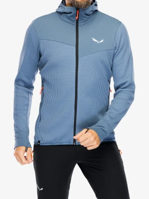 Bluza polarowa Salewa Puez Waffle Hyb PL HD Jacket - java blue