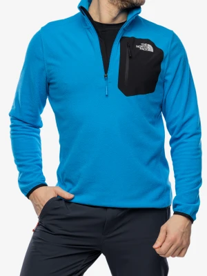 Bluza polarowa The North Face Experit 1/4 Zip Grid Fleece - skyline blue/tnf black