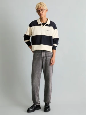 Bluza polo o luźnym kroju Marc O'Polo modrá